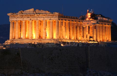 The Acropolis of Athens at Night