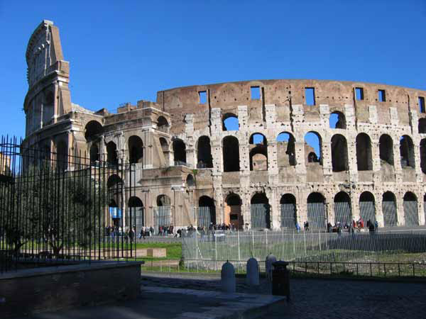 Rome Coliseum Exterior Back Ground Access View