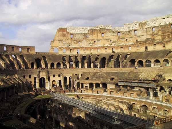 Rome Coliseum Archeological and Underground Perspective