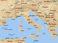 Rome within Europe map thumbnail