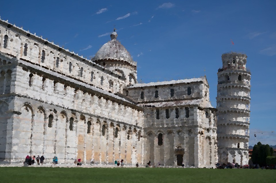 The Pisa Tower behind the Cathedral