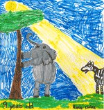 Serengenti Safari Children Drawing