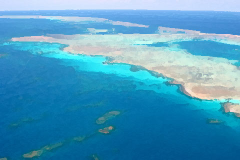 Aerial View of the Great Barrier Reef