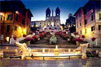 Spanish steps flowers