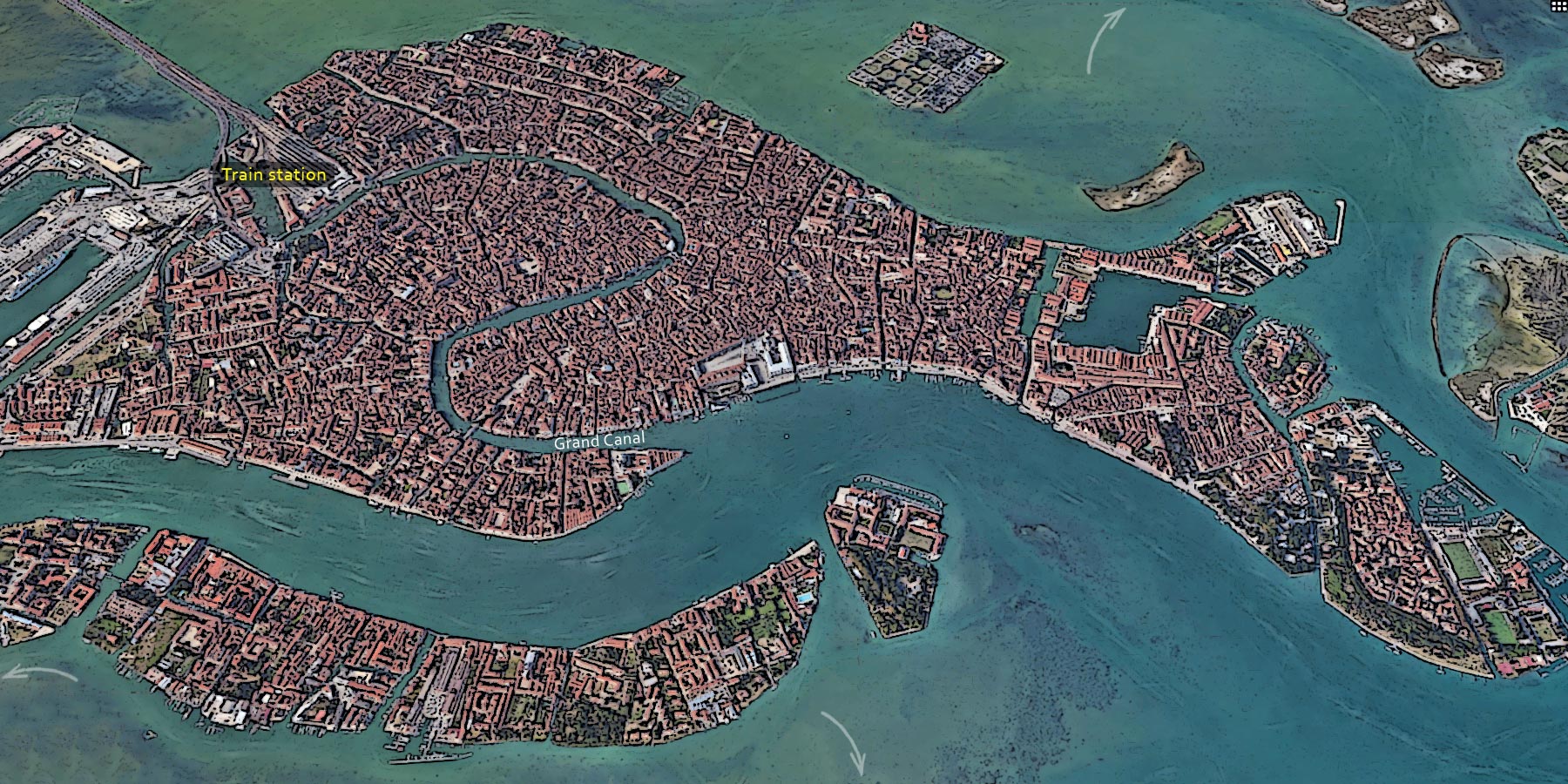 Venice attractions map